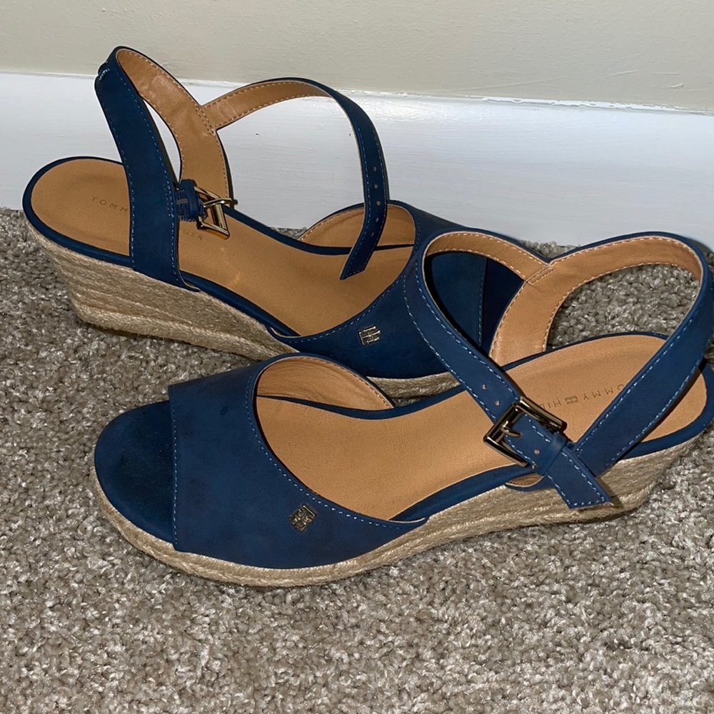 Tommy Hilfiger Blue Sandal Wedges